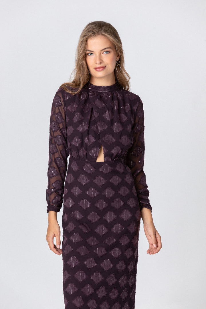 VESTIDO MIDI ABERTURA AMINA