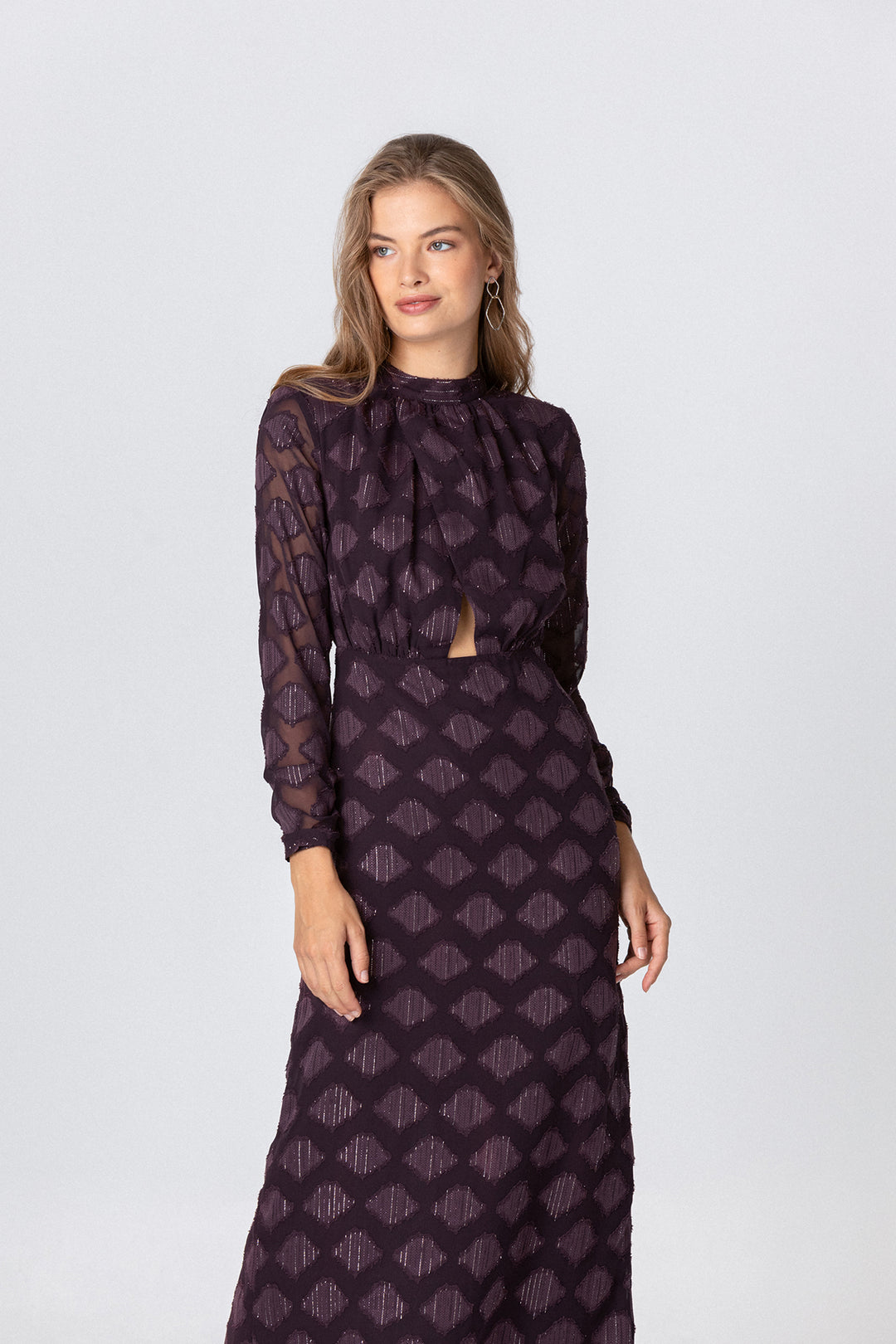 VESTIDO MIDI ABERTURA AMINA