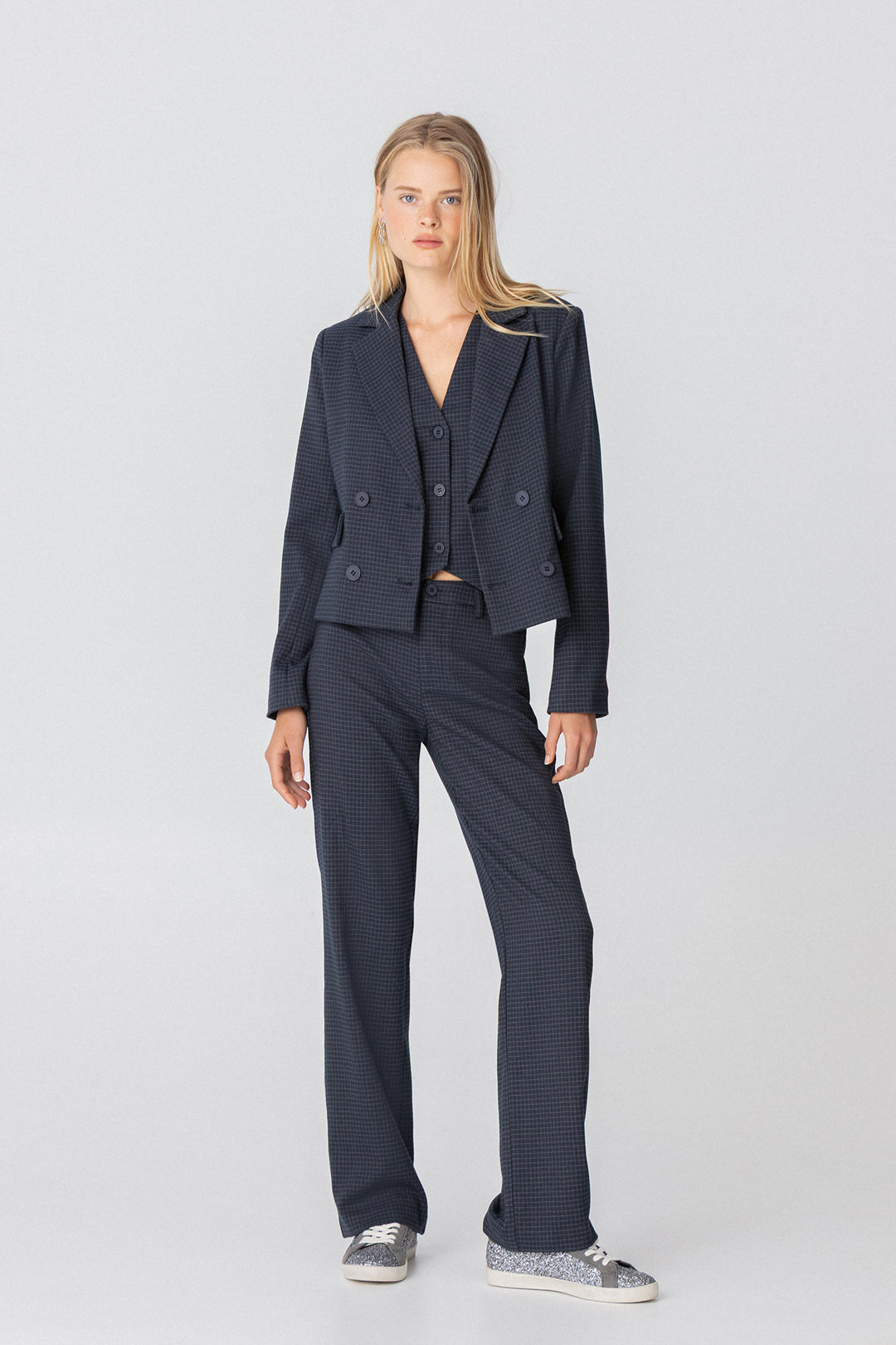 BLAZER CROPPED CUADROS