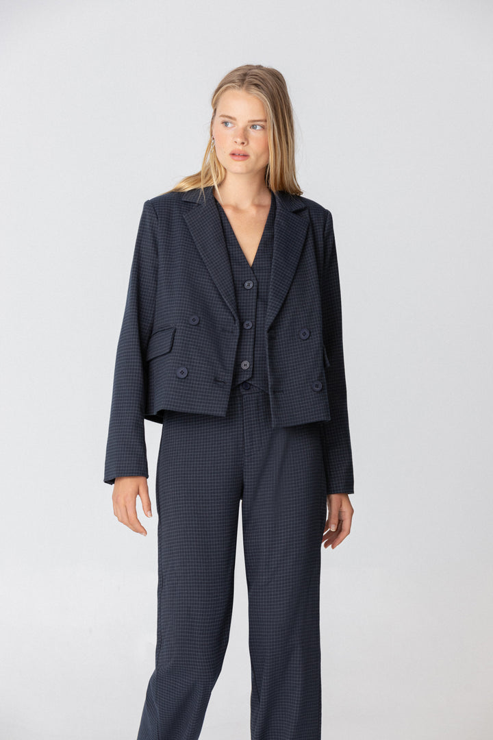 BLAZER CROPPED CUADROS