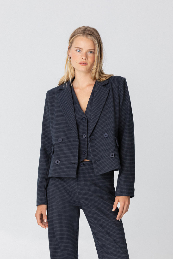 BLAZER CROPPED CUADROS
