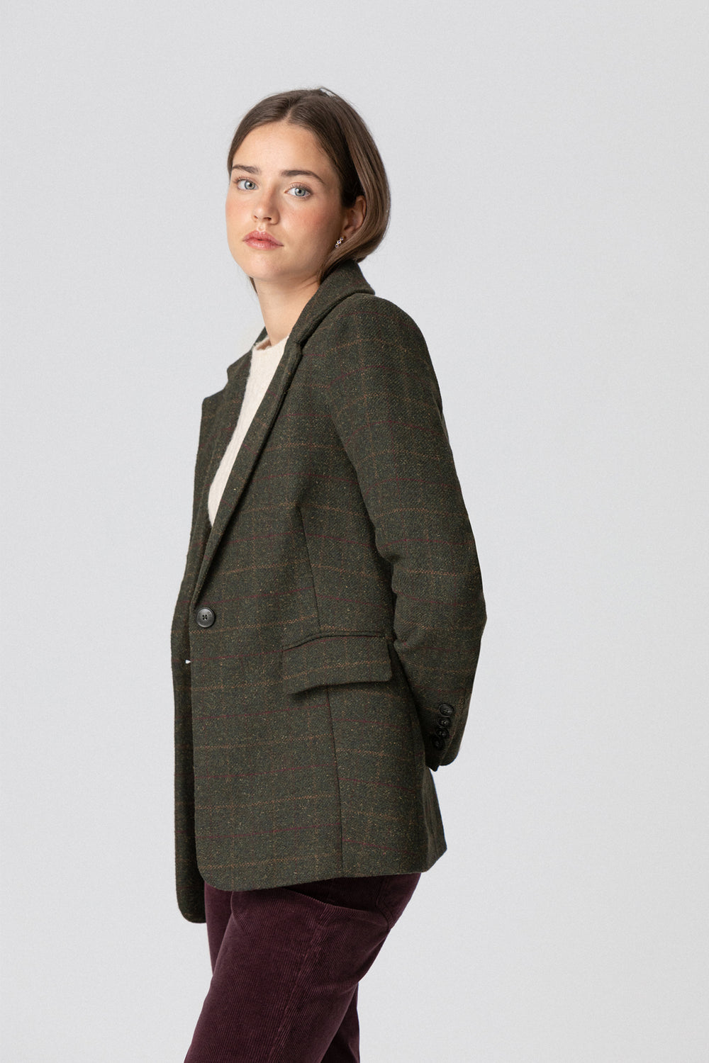 BLAZER CUADROS CON LANA