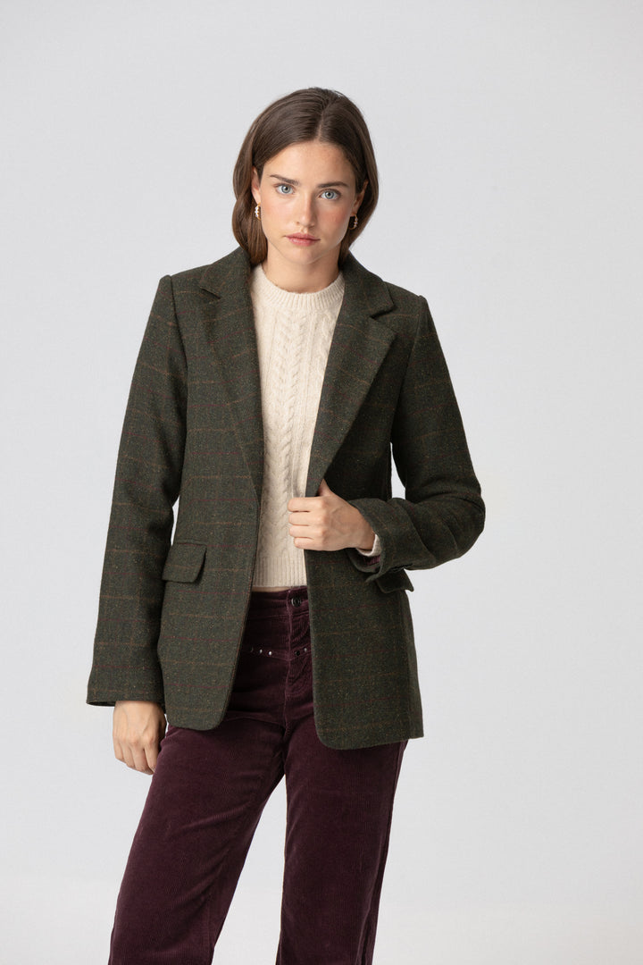 BLAZER CUADROS CON LANA