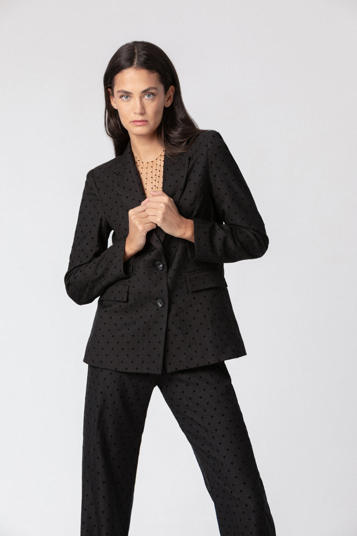 BLAZER ESPIGA PRINT TERCIOPELO