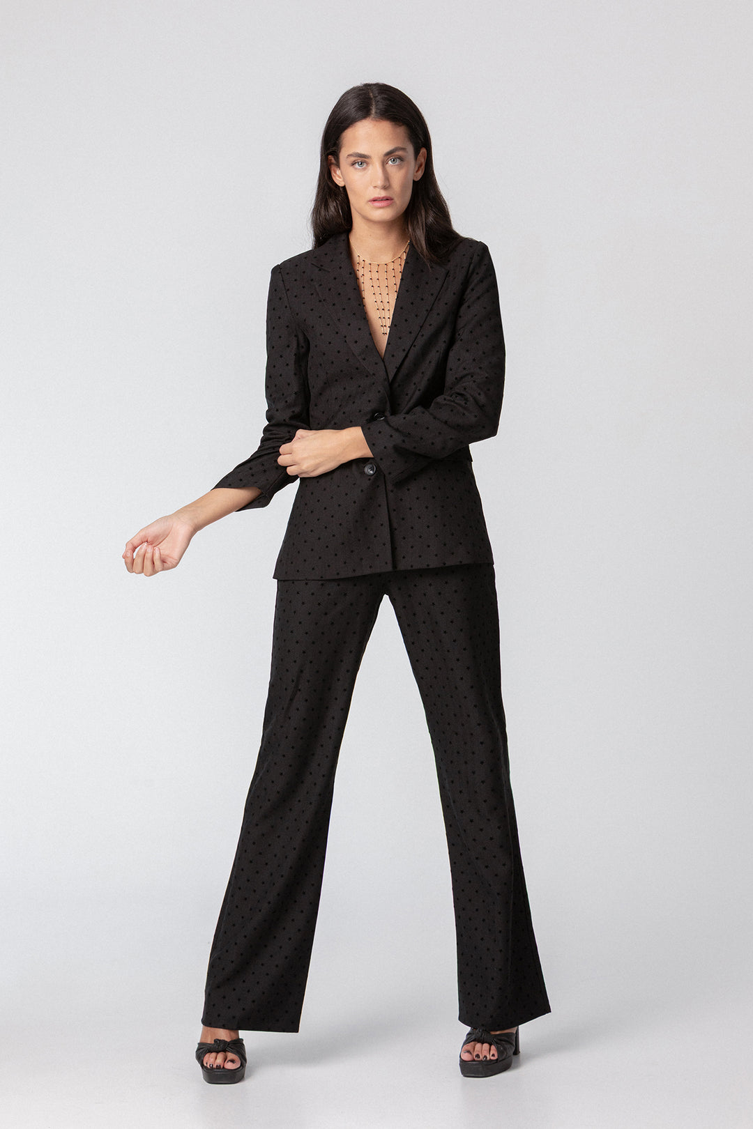 BLAZER ESPIGA PRINT TERCIOPELO