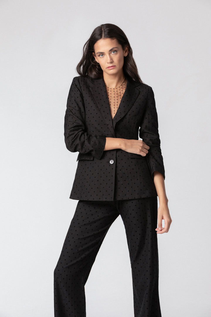 BLAZER ESPIGA PRINT TERCIOPELO