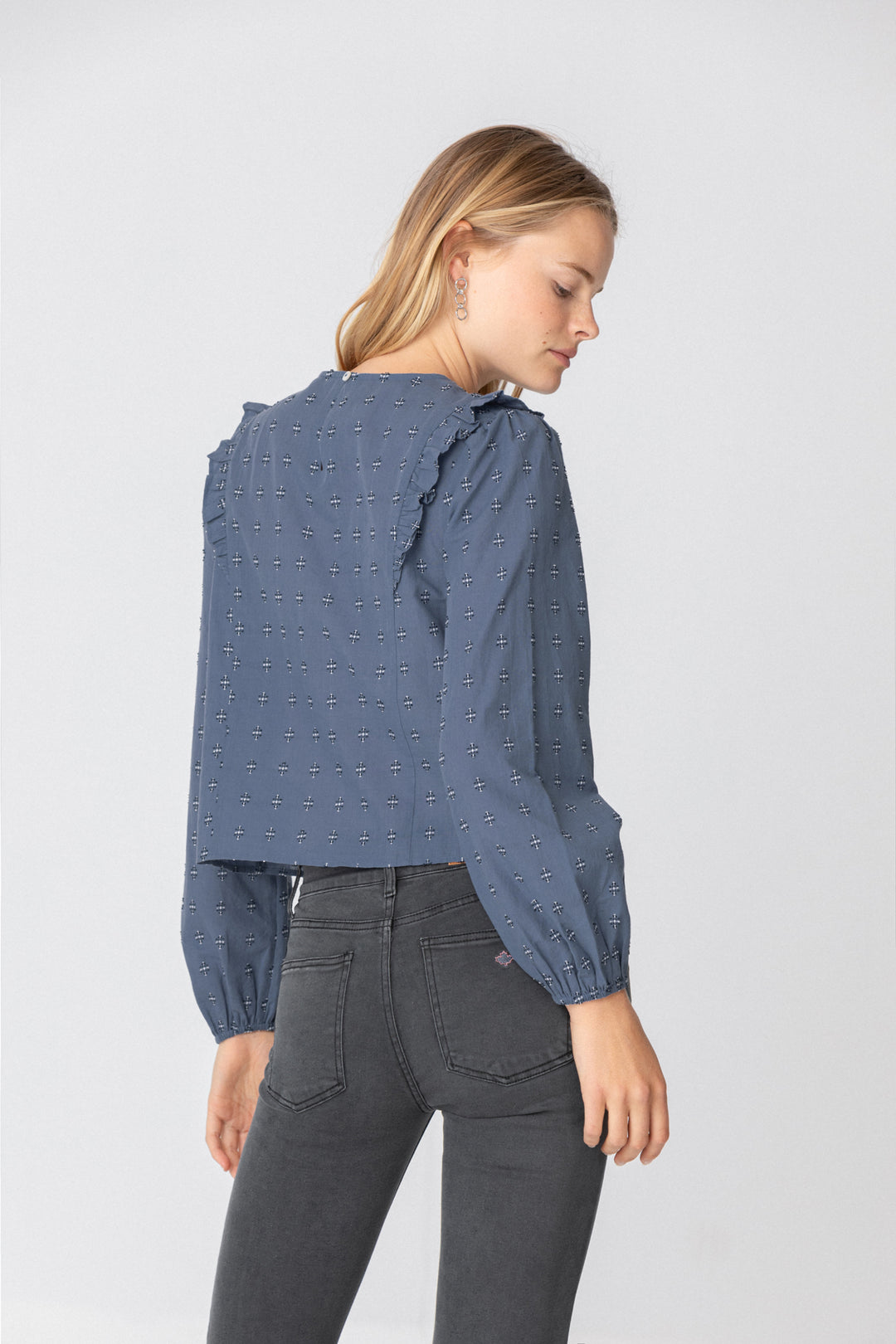 BLOUSE WITH RUFFLE DETAILS