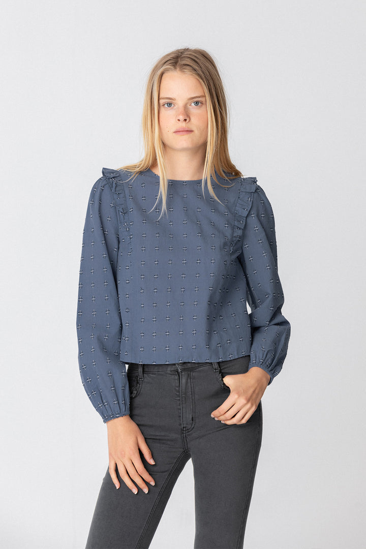 BLOUSE WITH RUFFLE DETAILS
