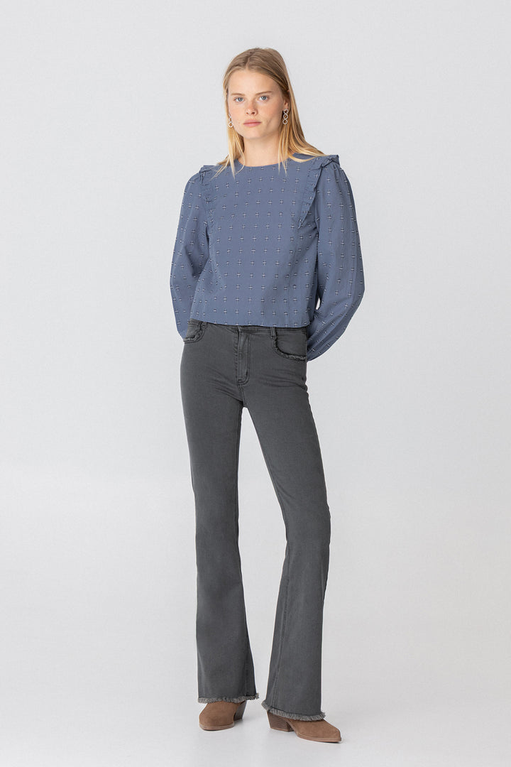 BLOUSE WITH RUFFLE DETAILS