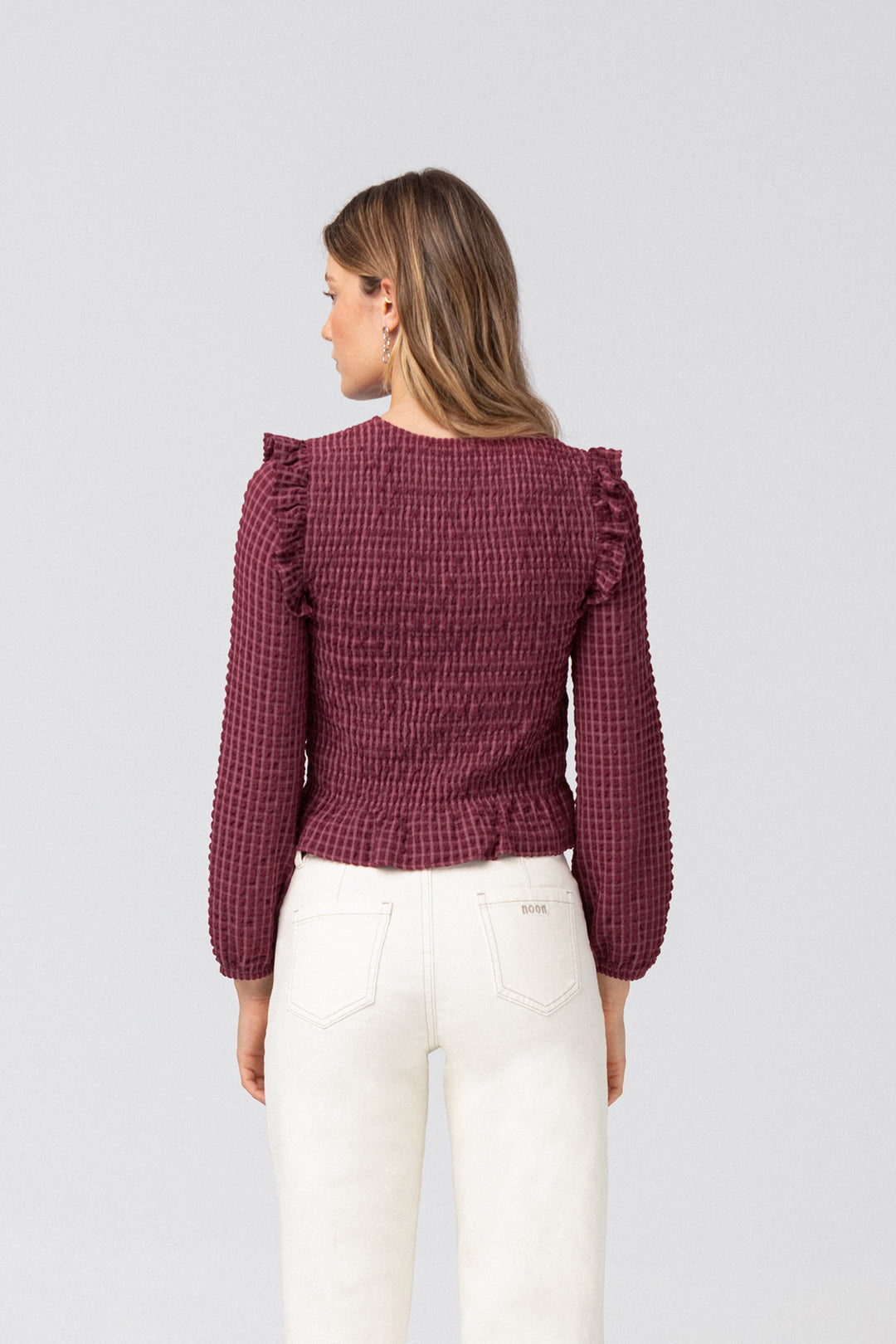 BLUSA FRUNCIDA CUADROS