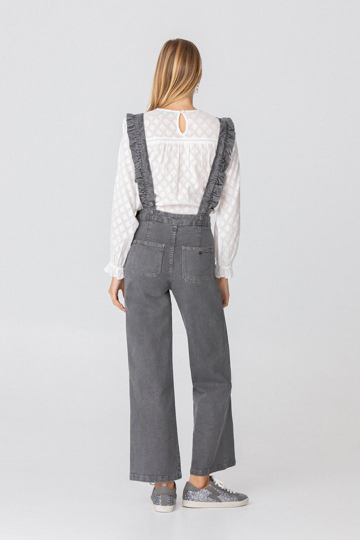 STRUCTURED RUFFLE BLOUSE