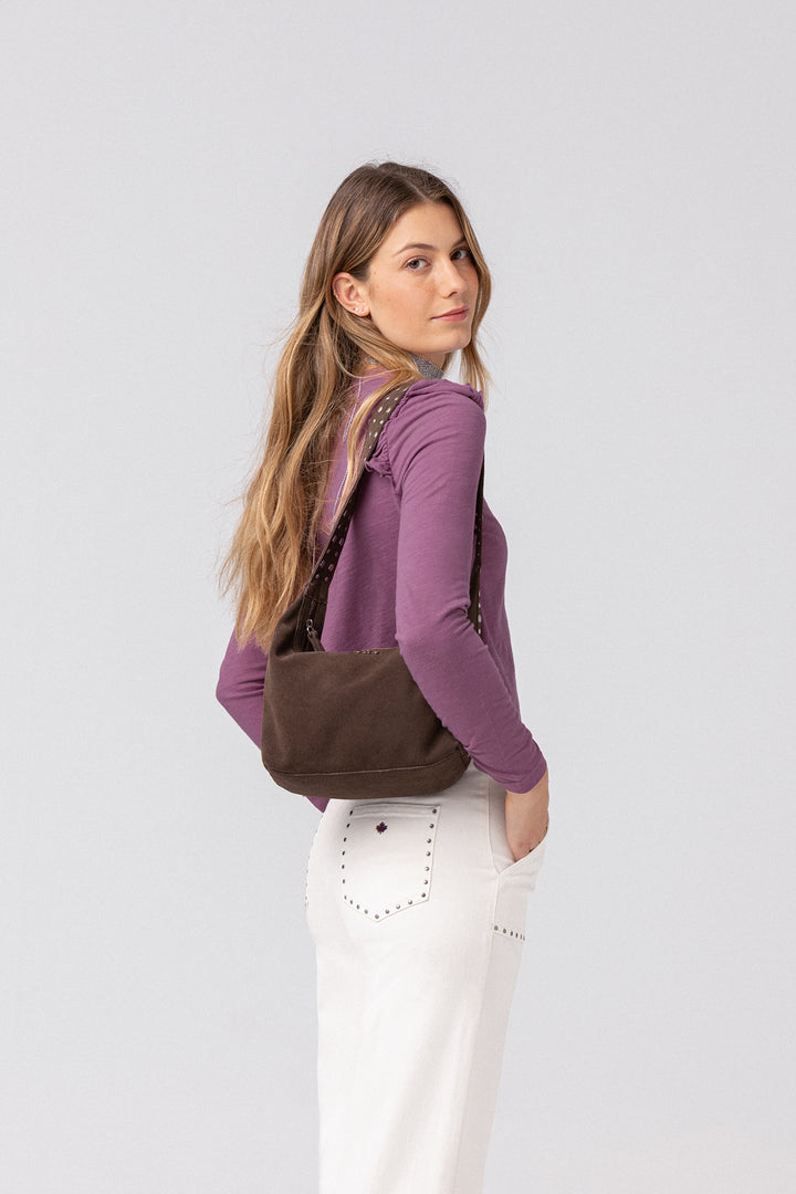 Cotton ruffled T-shirt