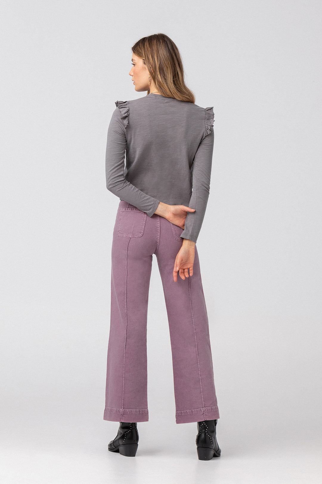 Cotton ruffled T-shirt