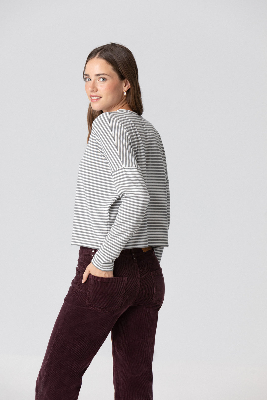 NOON STRIPED EMBROIDERED T-SHIRT