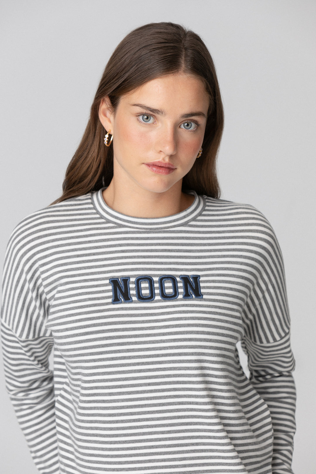 NOON STRIPED EMBROIDERED T-SHIRT