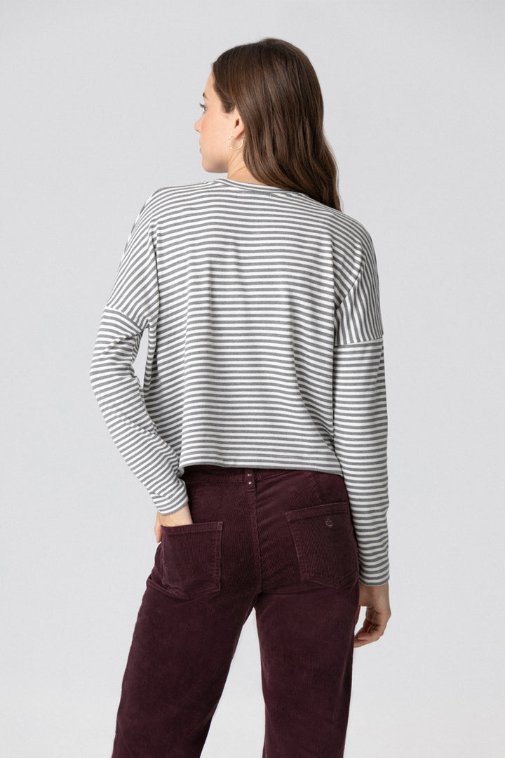 NOON STRIPED EMBROIDERED T-SHIRT
