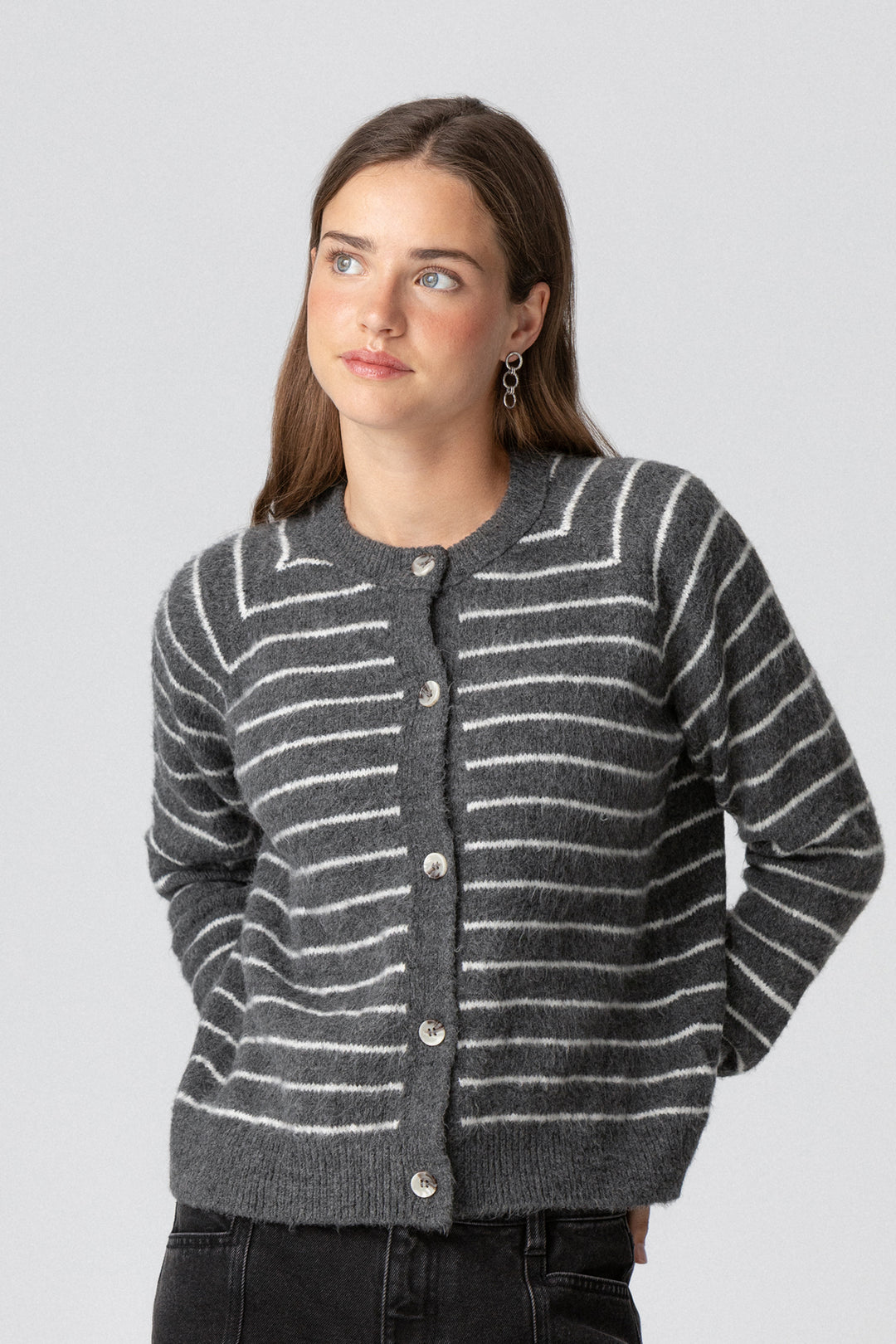 CARDIGAN LISTRADO OVERSIZED