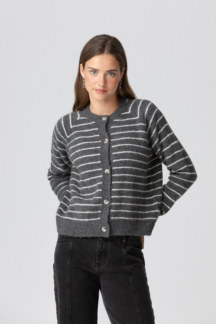 CARDIGAN LISTRADO OVERSIZED