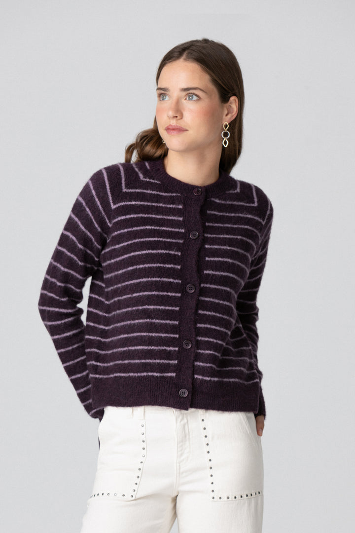 CARDIGAN LISTRADO OVERSIZED