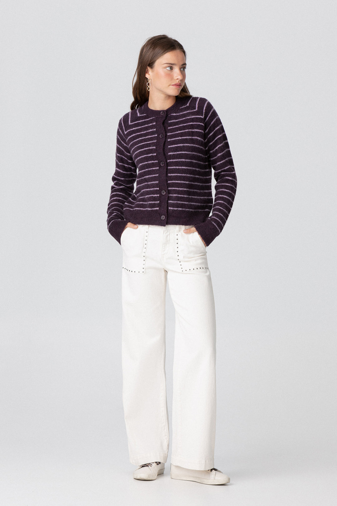 CARDIGAN LISTRADO OVERSIZED