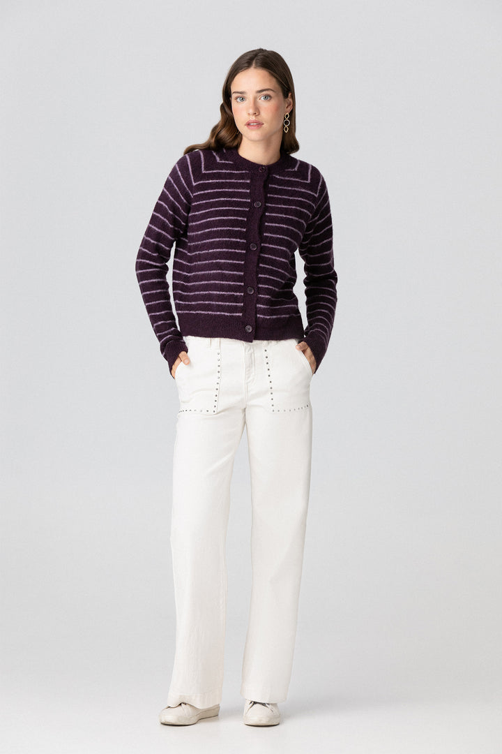 CARDIGAN LISTRADO OVERSIZED