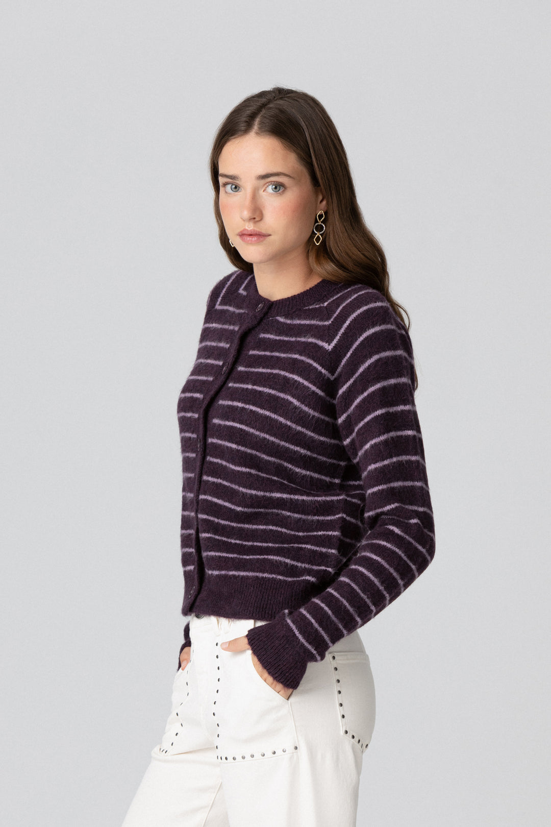 CARDIGAN LISTRADO OVERSIZED