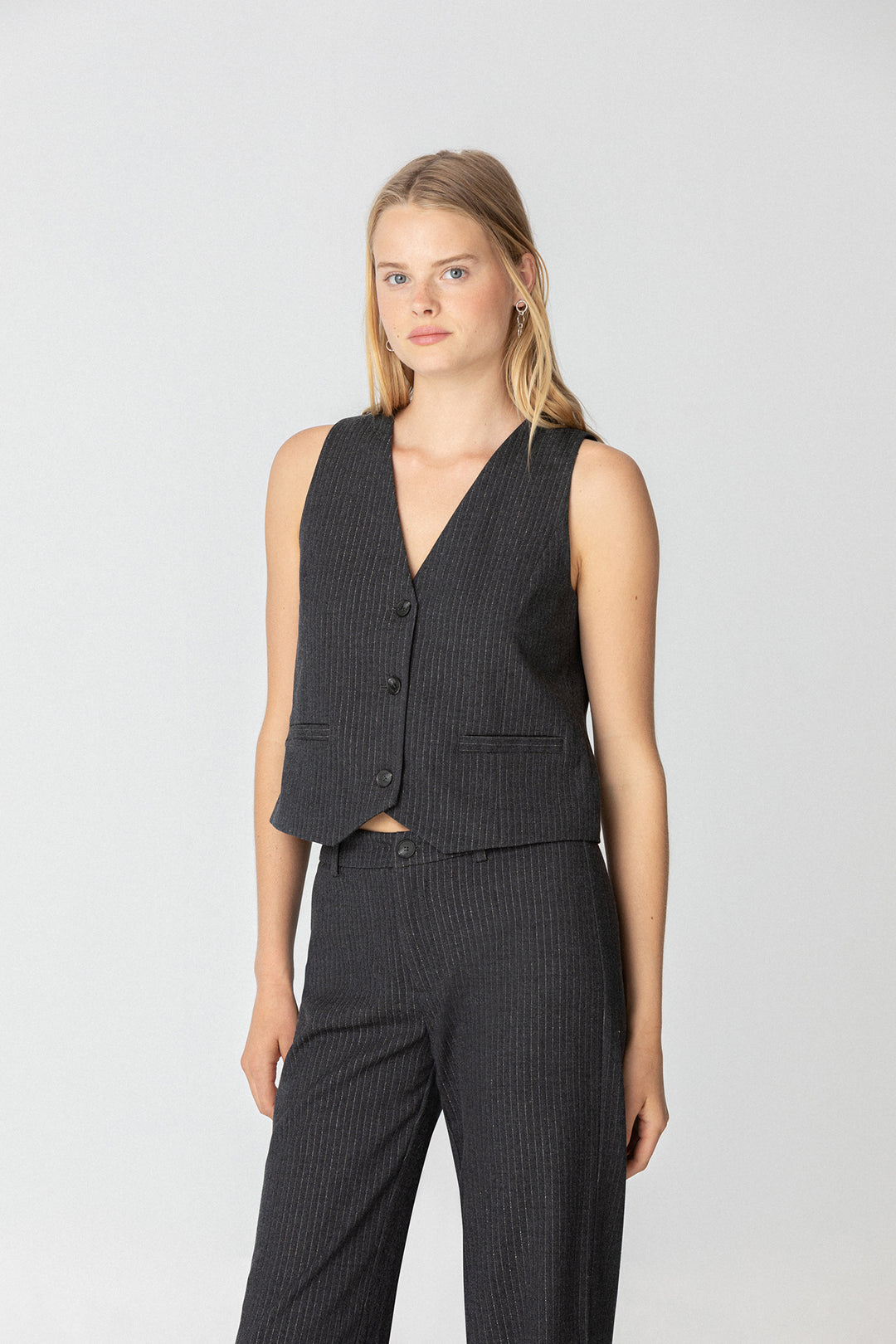 LUREX STRIPED VEST