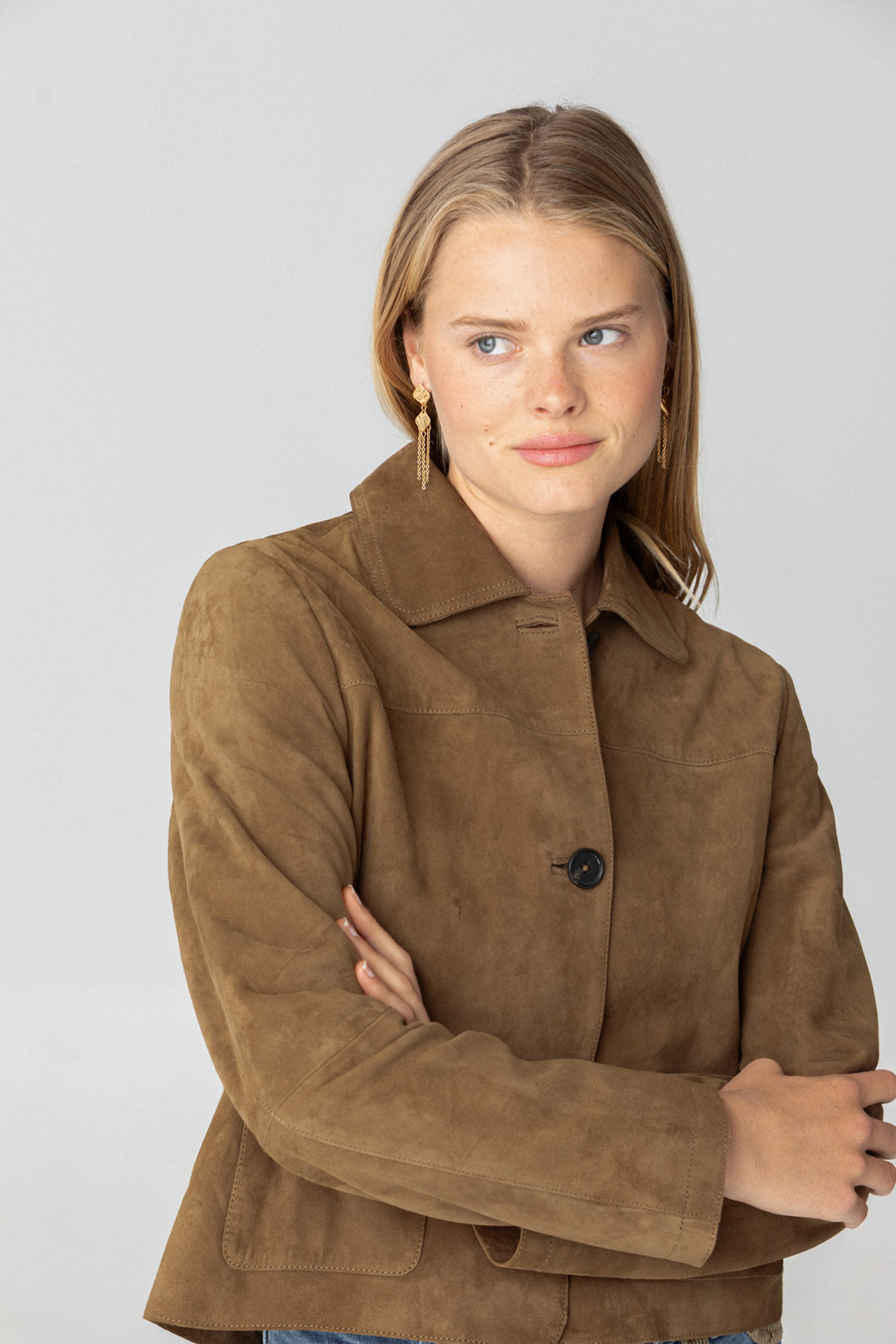 CROPPED SUEDE JACKET