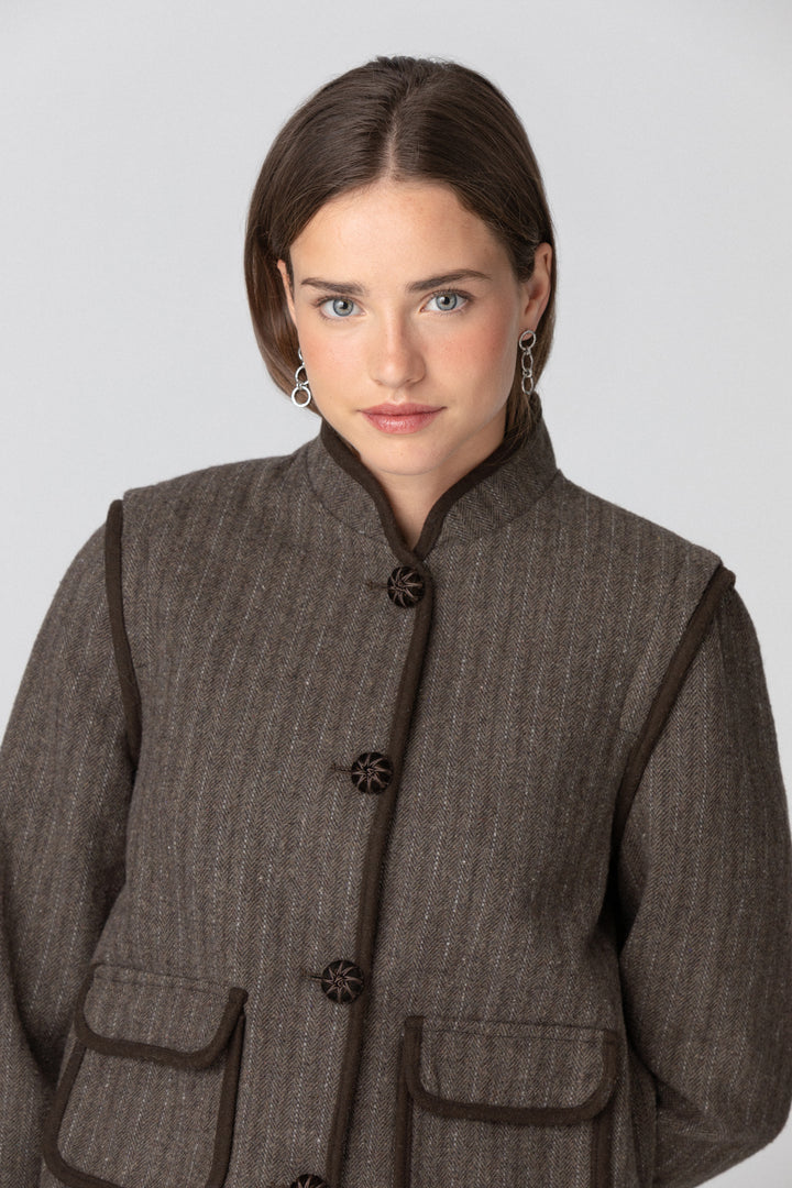 CHAQUETA AUSTRIACA RAYAS ESPIGA