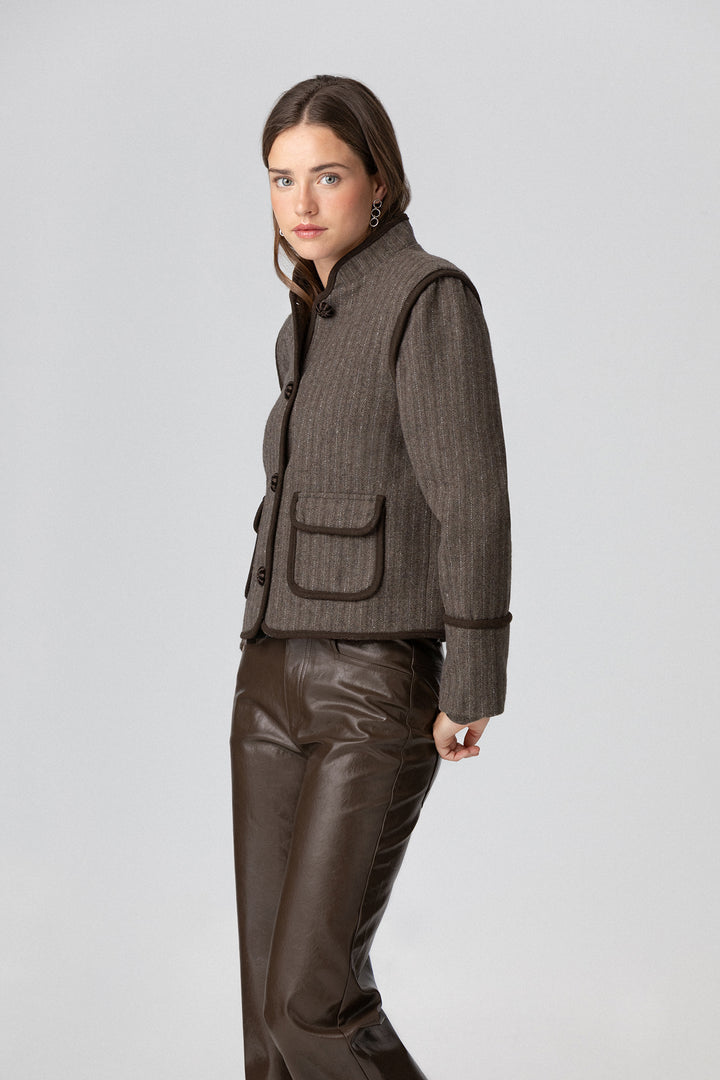 CHAQUETA AUSTRIACA RAYAS ESPIGA