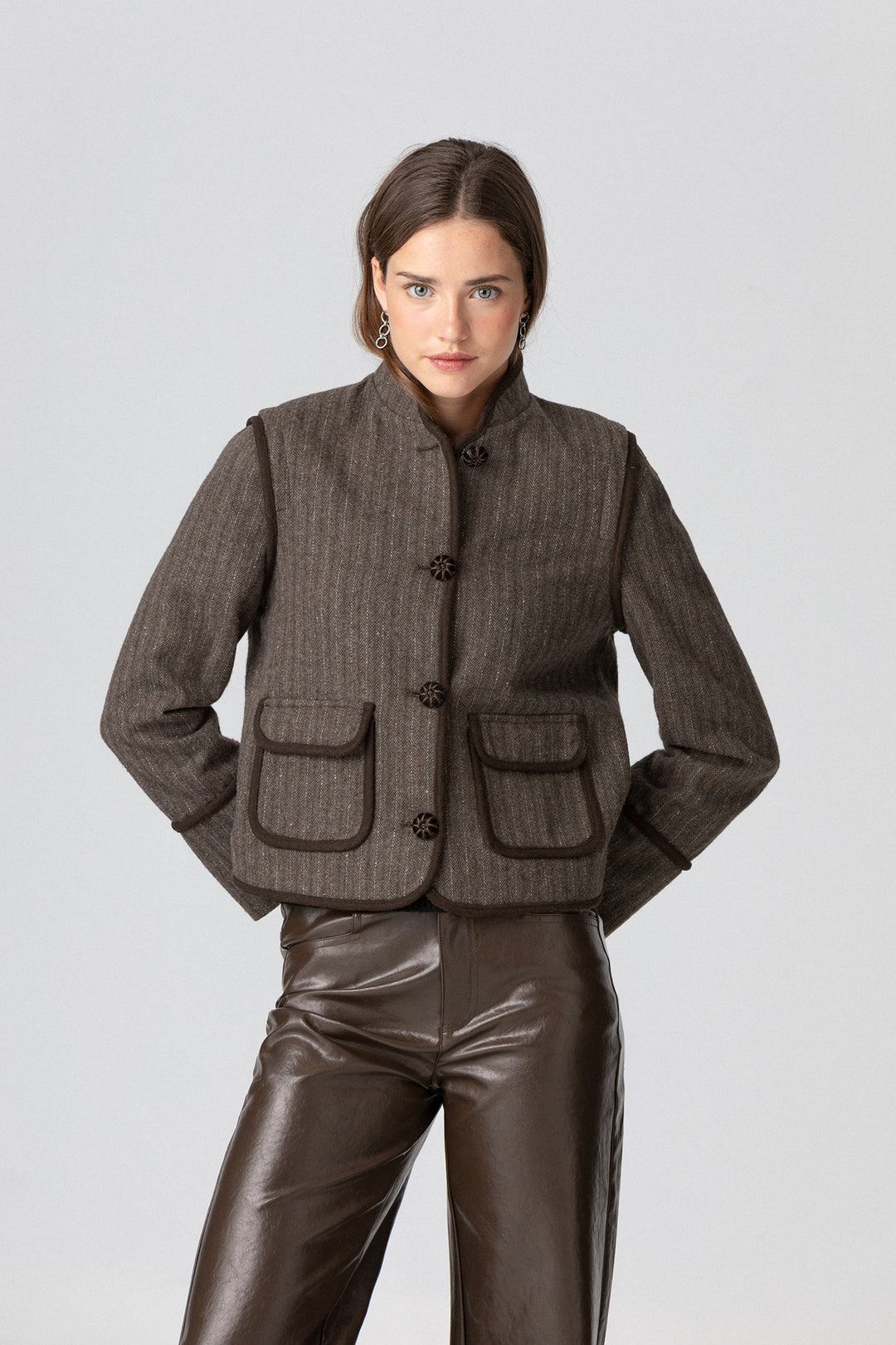 CHAQUETA AUSTRIACA RAYAS ESPIGA