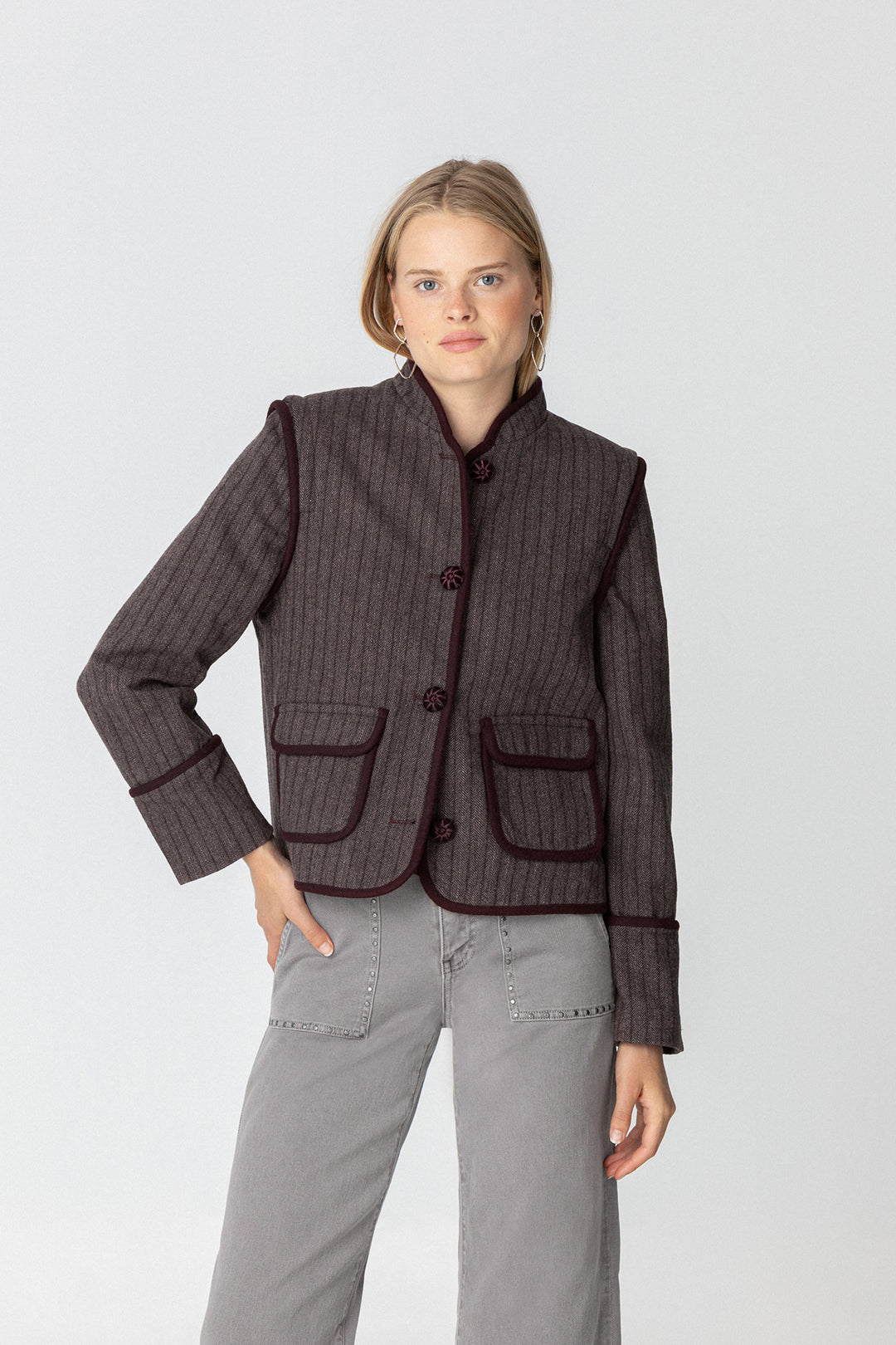 CHAQUETA AUSTRIACA RAYAS ESPIGA