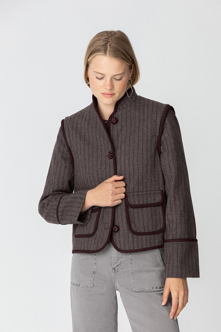 CHAQUETA AUSTRIACA RAYAS ESPIGA