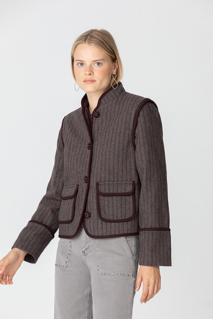 CHAQUETA AUSTRIACA RAYAS ESPIGA