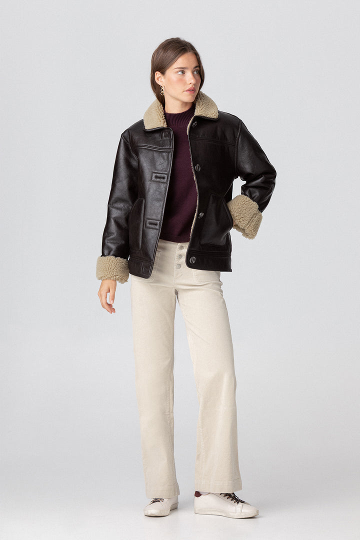 PANTALON PANA CULOTTE BOLSILLOS