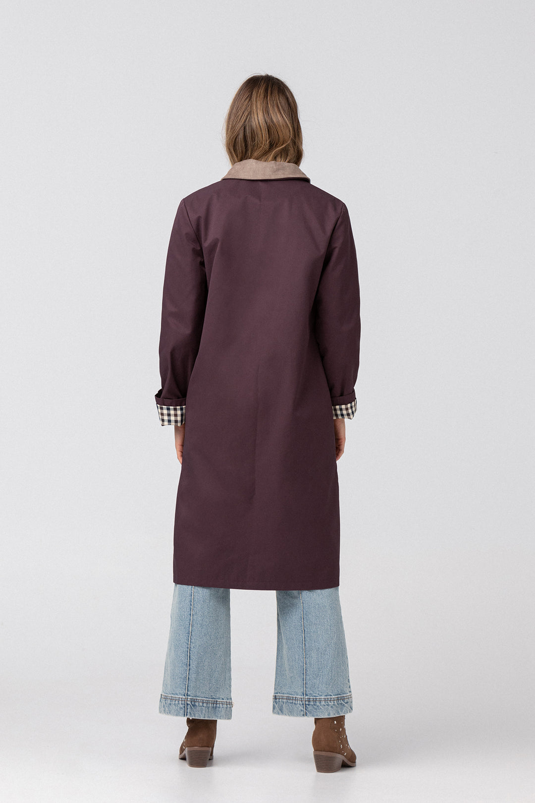 LONG CORDUROY COLLAR TRENCH COAT