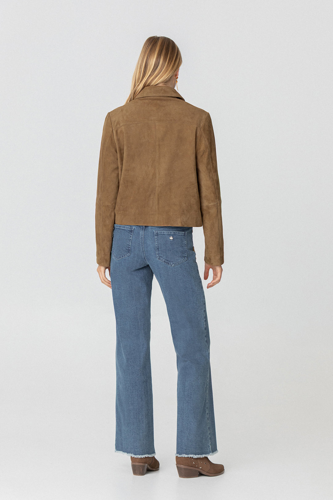 Contrast Corduroy Studded Jeans