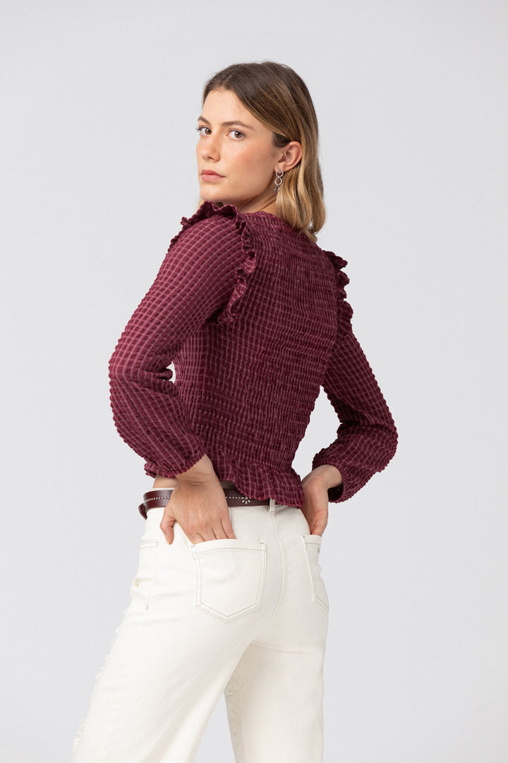 CONTRAST FRINGE STITCH JEANS