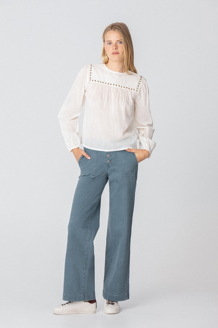 CULOTTE JEANS WITH BUTTONS