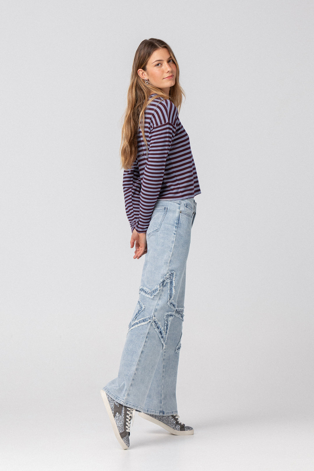 JEANS ESTRELLAS DESFLECADAS