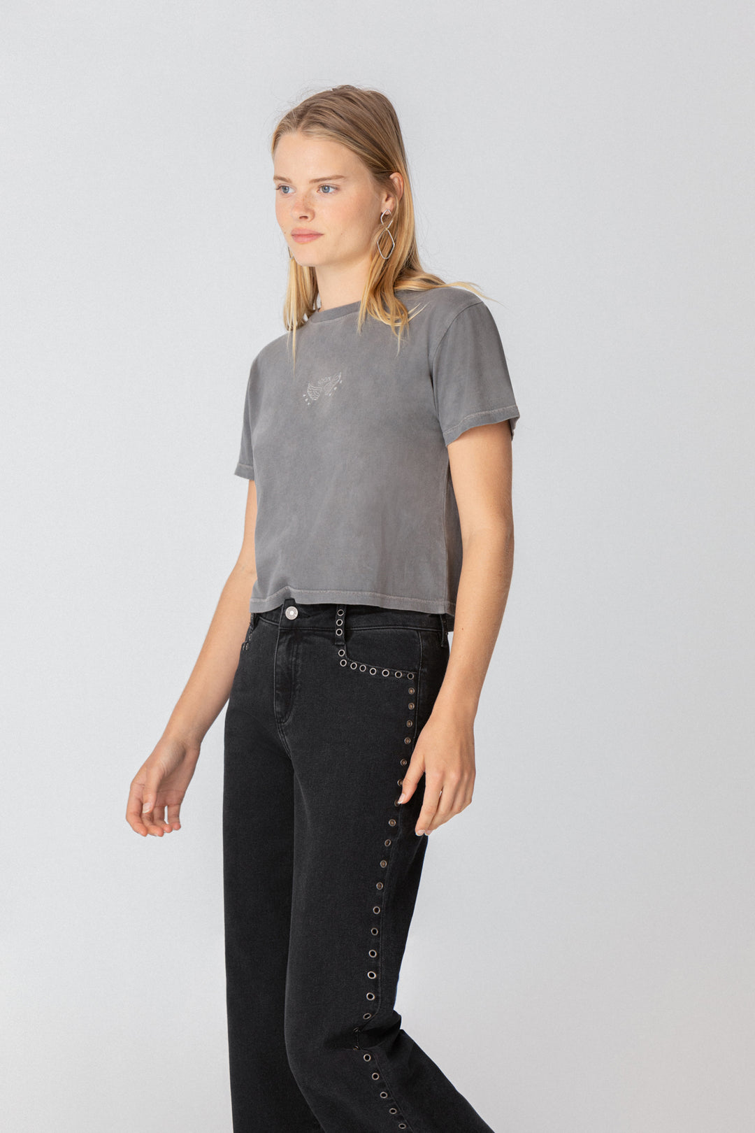 JEANS RECTOS EYELETS