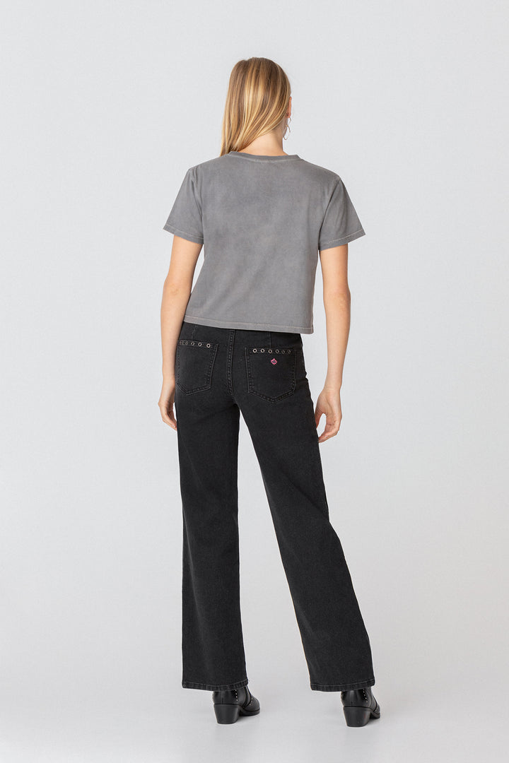 JEANS RECTOS EYELETS