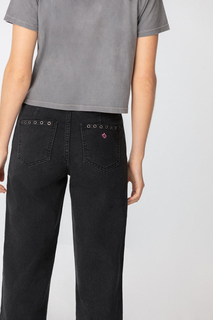 JEANS RECTOS EYELETS