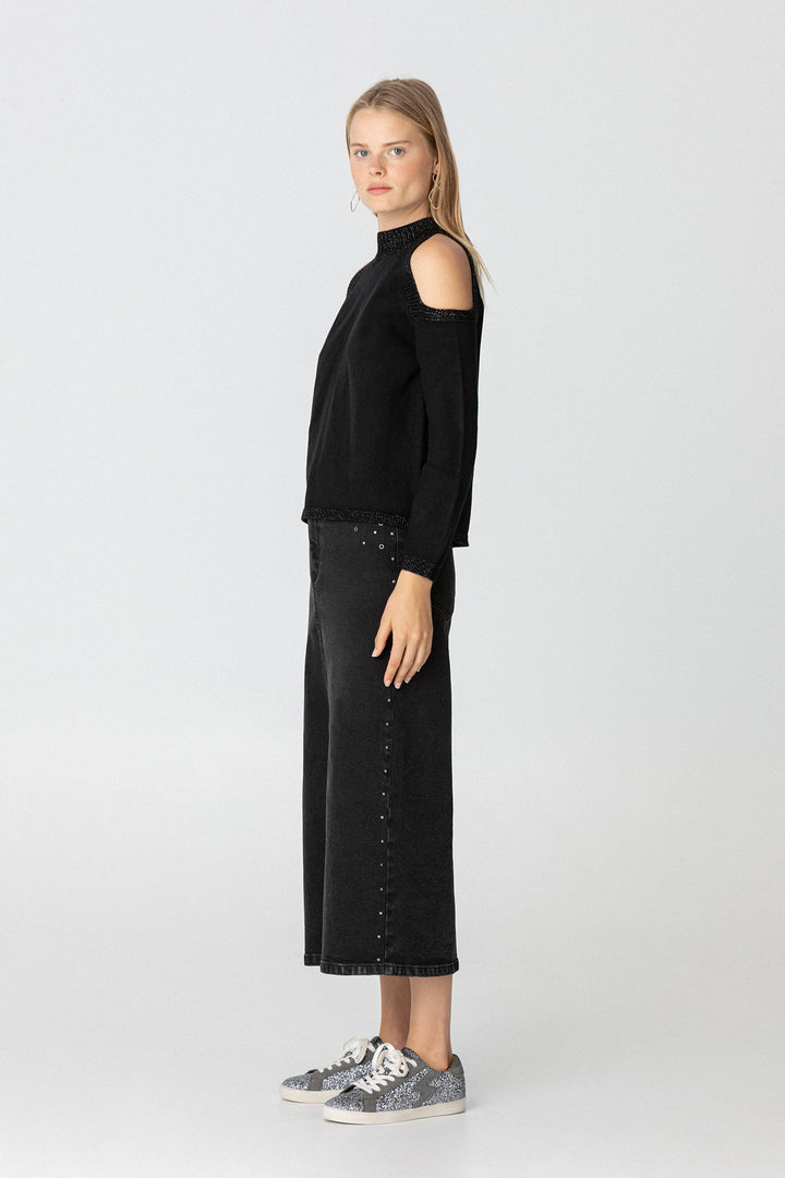 CAMISOLA COM ABERTURAS DE LUREX