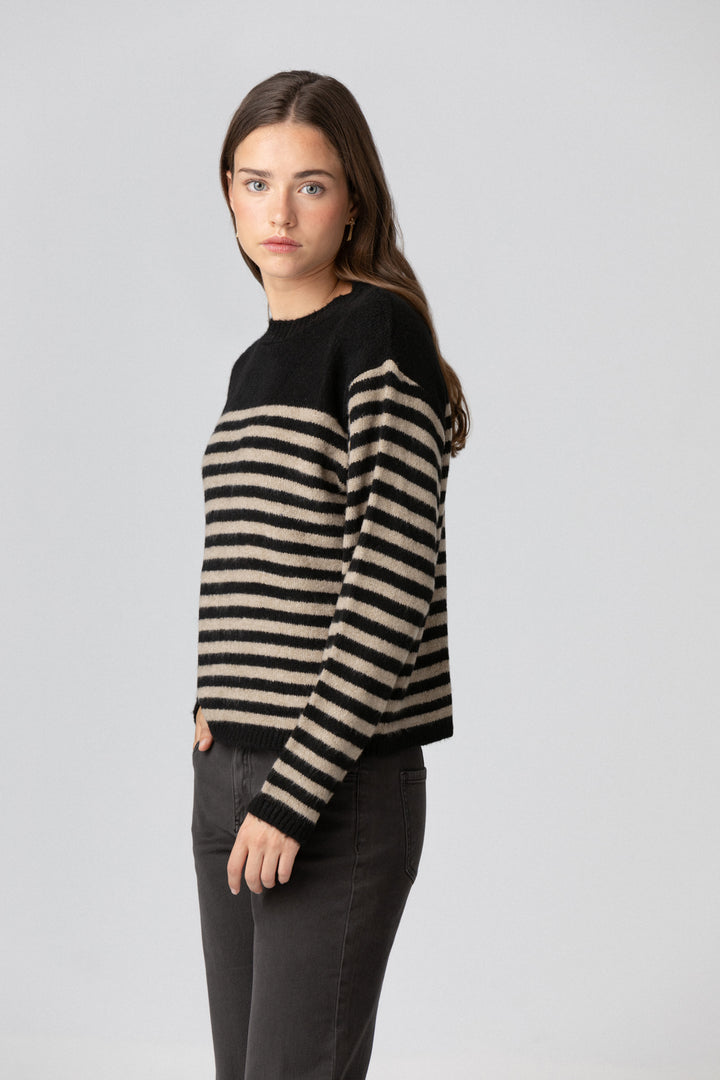 JERSEY COM GOLA BOXE LISTRADA