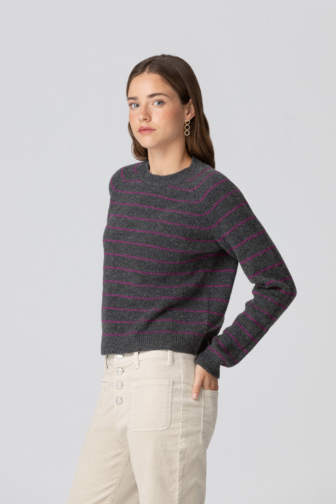 JERSEY COM GOLA BOXE LISTRADA