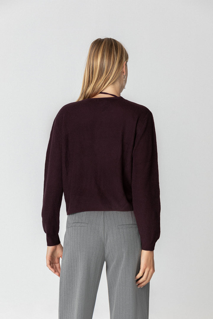 SWEATER COM GOLA AMARRADA