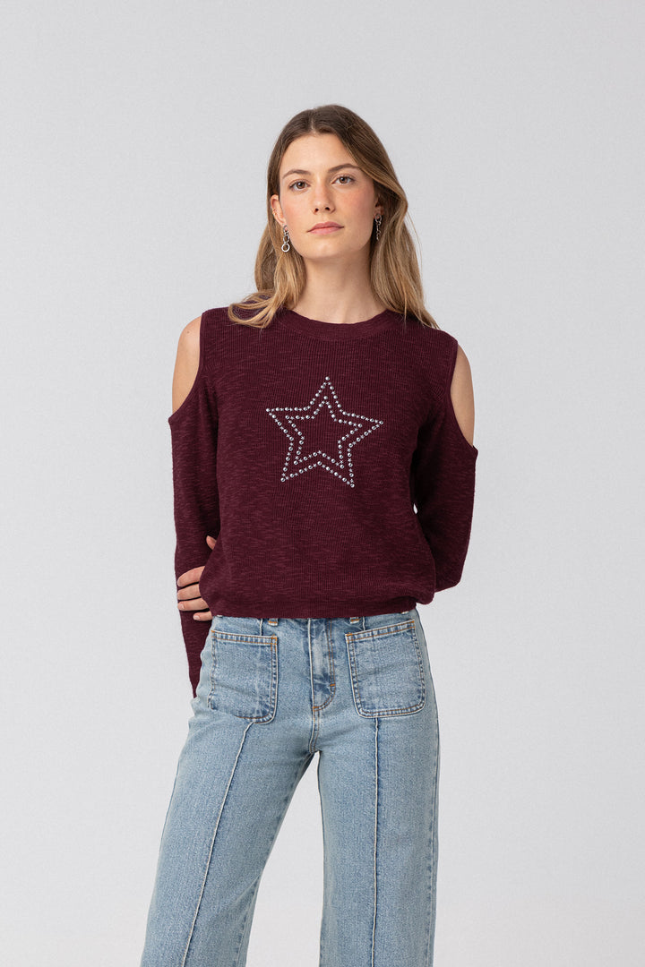 Star Studded Top Sweater