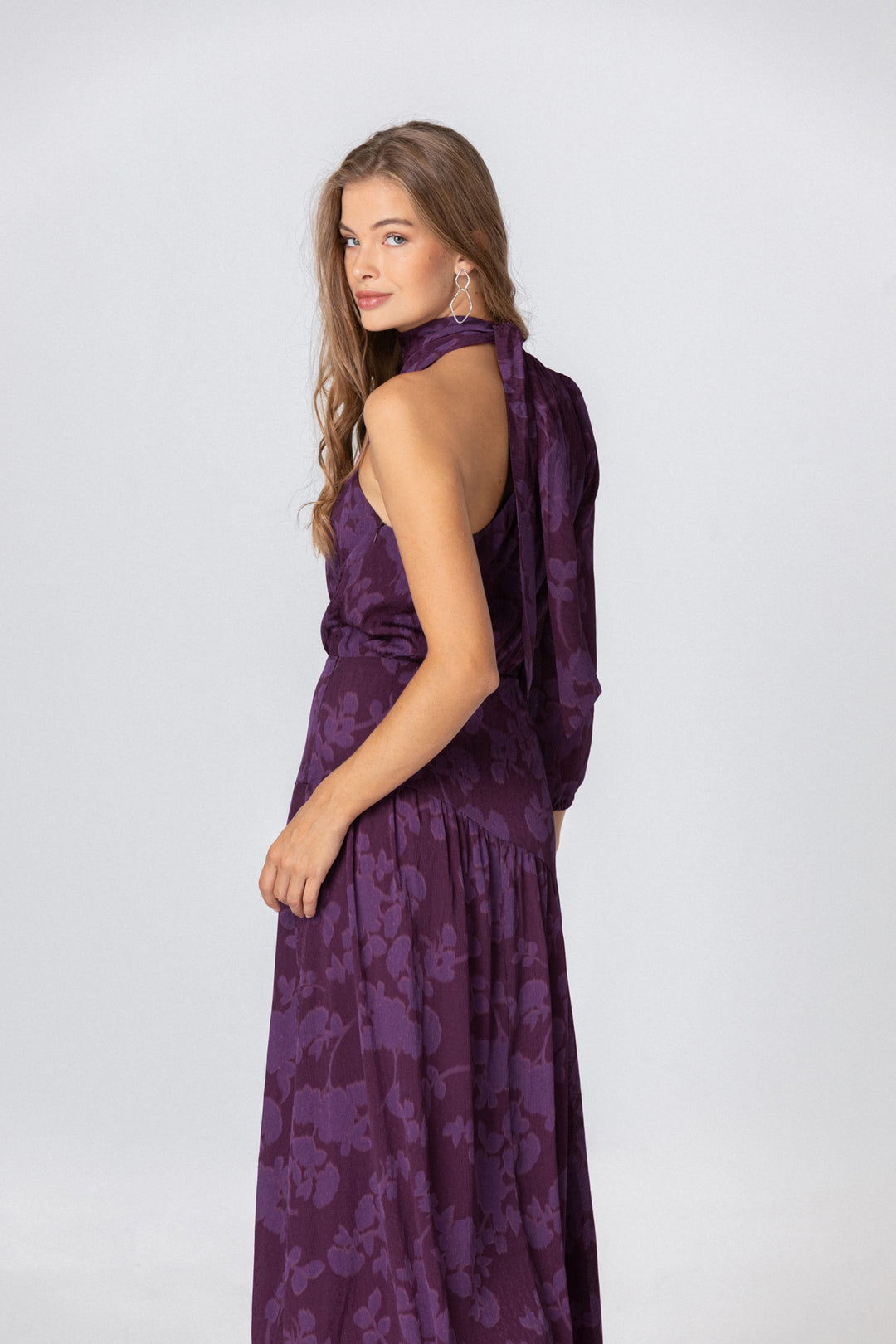 FLAVEA ASYMMETRIC MIDI DRESS