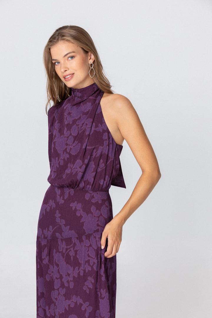 FLAVEA ASYMMETRIC MIDI DRESS